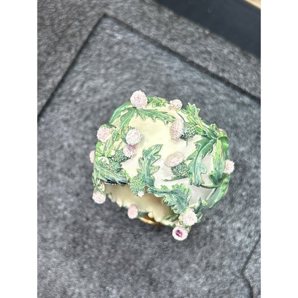 House Of Faberge Hummingbird Egg "Jewels In The Garden" W/Stand By Franklin Mint - Picture 11 of 11